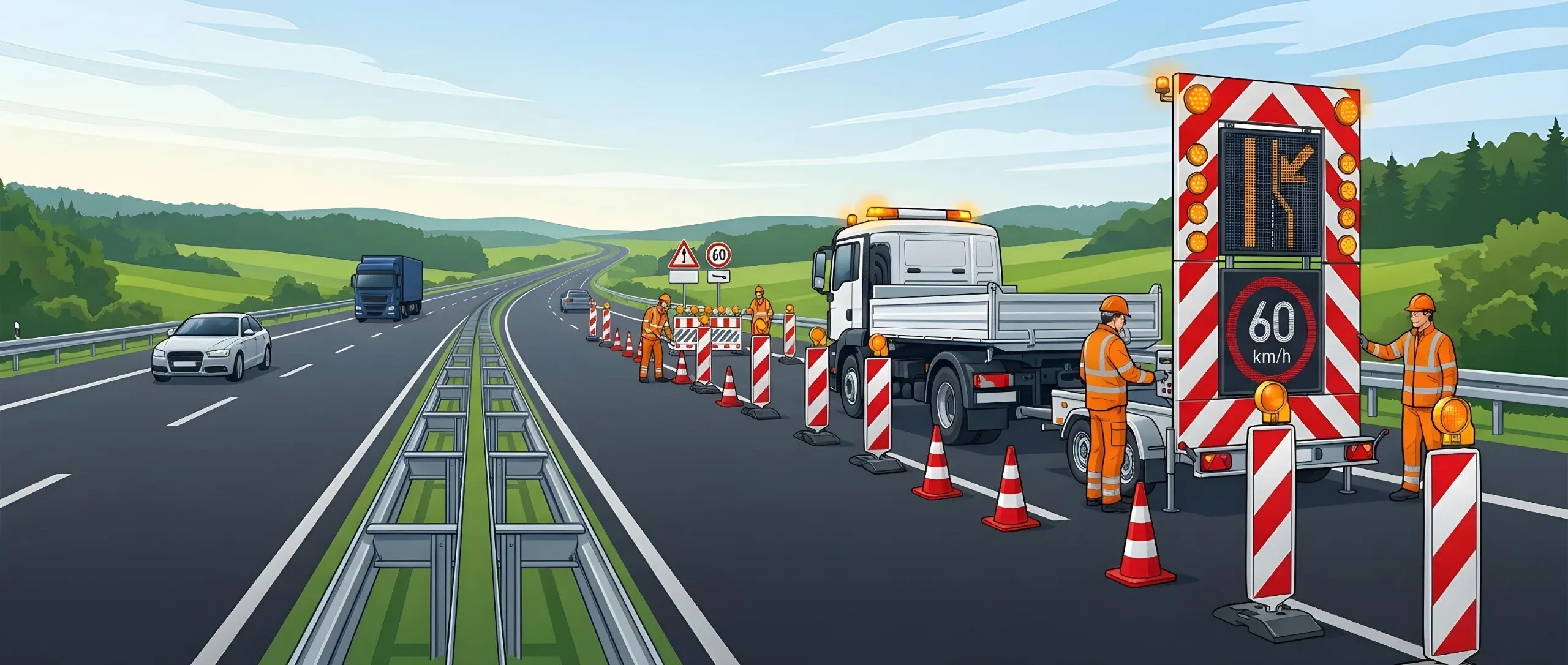 Fahrbare Absperrtafeln – Emay Verkehrssicherung